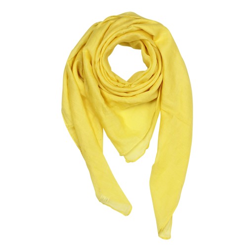 Foulard coton jaune citron - coton,