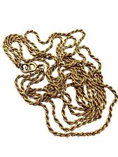 Collier chaines torsadée plaqué Or vintage Petit  Tour De Cou