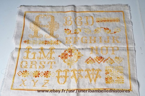 Broderie abécédaire points - ,