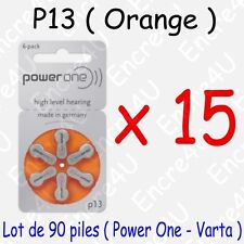 90 piles auditives : ORANGE P13 ( = 15 blisters )