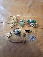 Lot Broche Ancienne XXème Plaqué Or Créateur 