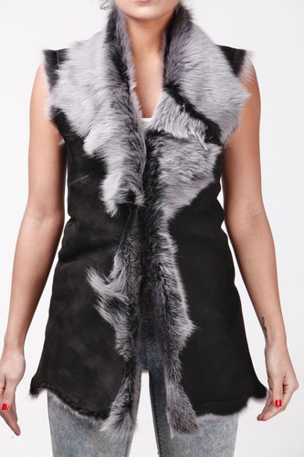 Gilet cuir mouton - gilet, en