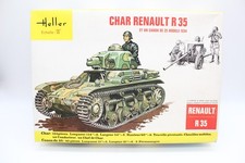 HELLER - 1/35 - CHAR RENAULT R35 + CANON DE 25MM DE 1934 - N° 798 - COMPLET -