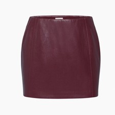 Bordeaux Femme Crayon Jupe Cuir Pour Femmes Fête Rose Femme