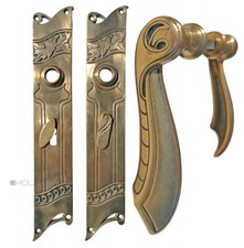 Ensemble De Poignée De Porte Style Jugendstil Ancien Floral Oiseaux 72Mm 8Pcs