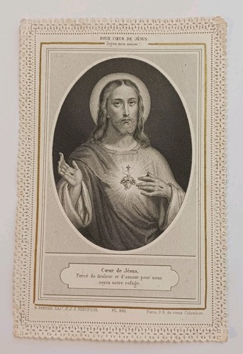 Ancienne image pieuse canivet - image,