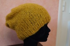 Bonnet MOUTARDE   18% de Laine