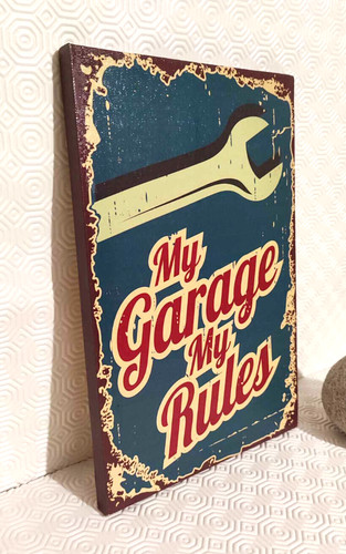 Toile sur cadre bois - my, garage