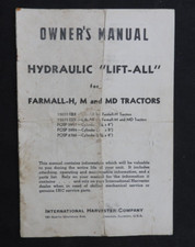 1943 International Harvester Farmall H M Md Tracteur Hydraulique Lift-All Manuel