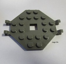 Lego 2539 Plate Octagonal 6x6 Dark Gray Pirate 6285 6274 6270 6271 6286 MOC B4