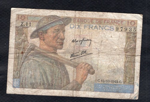 Billet francs mineur - un,