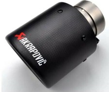 Embout Echappement pour Akrapovic Carbone Noir Mate Tube Sortie Audi Golf 1pce