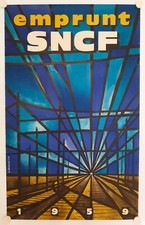 Affiche EMPRUNT SNCF 1959 J