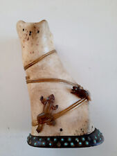 objet de curiosité  en Os sculpté et décoré,  début 20 eme ?