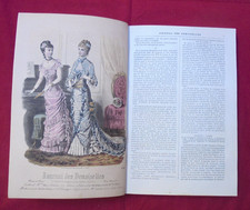 Journal des Demoiselles - 1879 - recueil  de 12 numéros - 16 gravures coloriées+