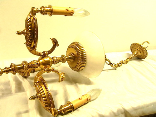 Ancien lustre bronze - ancien,
