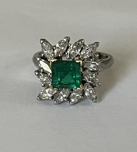 5776 bague gris emeraude - 5776-,