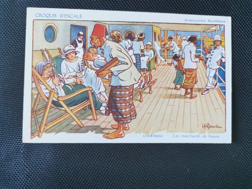 Cpa croquis escale - cpa,