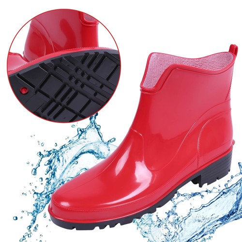 Bottes pluie rouges courtes - pluie,