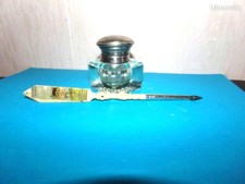 Ancien encrier verre ni coup