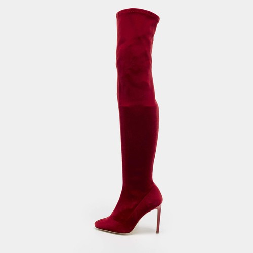 Bottes velours rouge - bottes, en