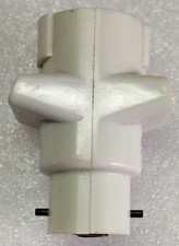 Douille Voleuse B22 Plastique Blanc, 2 prises Femelle Lustre, chevet TBE