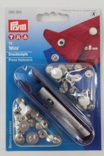 10 Mini Boutons Ø 8mm Argent