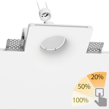 Spot encastré LED plâtre GIEDI DIY incl. lampe GU10 W blanc chaud 3 niveaux de