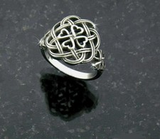 Bague Croix Shamrock Celtique Nœud D'Amour Éternel