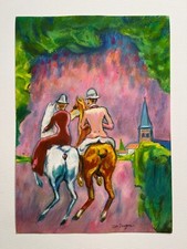 KEES VAN DONGEN Dessin sur papier (fait main) signé et estampillé art vintage...