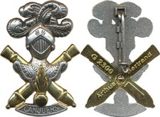 Camp de CANJUERS, bandeau argenté, 3 pièces, A.Bertrand 2300 (0826)