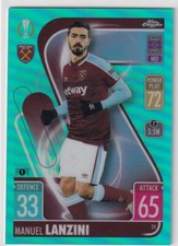Topps Match Attax Chrome CL 21/22 N° 24 Manuel Lanzini Aqua Parallèle 67/150
