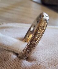  BAGUE ALLIANCE EN OR BLANC 18 Carats 20 PETITS DIAMANTS TOUT AUTOUR. 