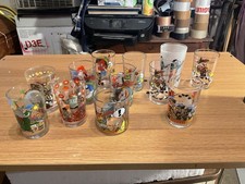 LOT DE 12 Verres À Moutarde Serigraphié ,bd,cabu,tex Avery Etc