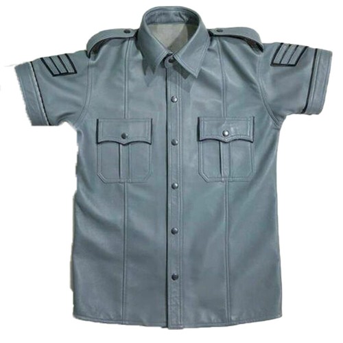Hommes cuir chemise manche - hommes,