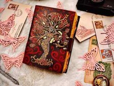 Journal journal intime vintage en cuir avec serrure papier ancien bord de cou...