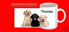 MUG TASSE CERAMIQUE  CHIEN  REF 205 avec prénom/texte au choix 