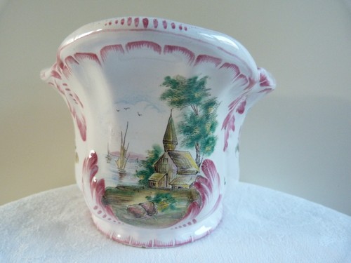 Vase bouquetière signé - , vp
