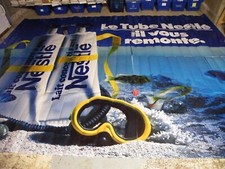 tube nestle lait concentre sucre * affiche publicitaire 4*3metres en 8 panneaux
