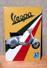Plaque métal PIAGGIO, décoration VESPA, Dolce Vita Italienne, déco murale Italie