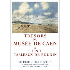 BOUDIN Eugène - Lithographie "Exposition Galerie Charpentier" 73x52cm - 1958