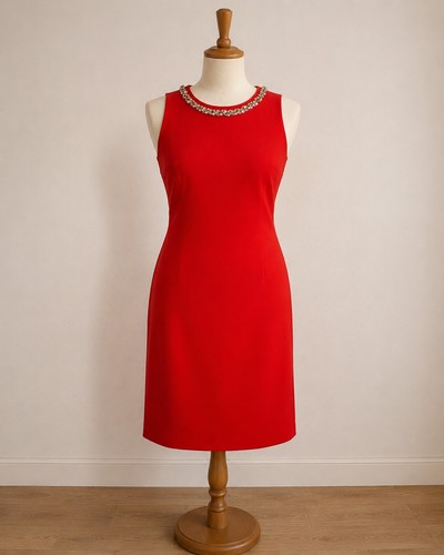Robe rouge sans - robe, manches