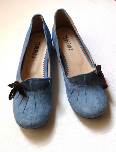 Ballerines daim bleu ciel - , 38