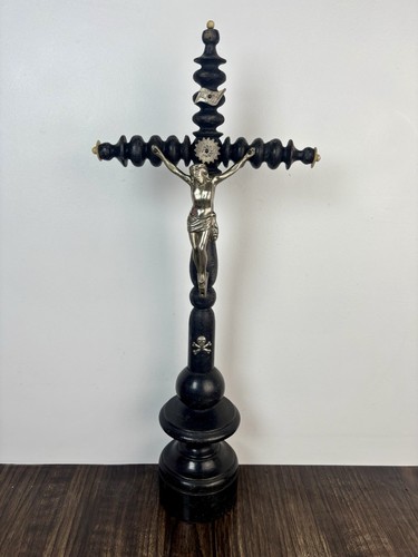 Ancien crucifix autel - crucifix, d’autel