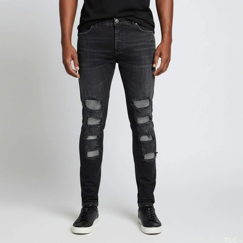 Jean denim vieilli balmain - en,