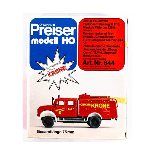 Preiser circus pumper tanker - -,