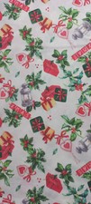 Coupon tissu NOEL ecru motifs