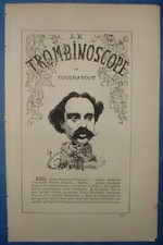 TAT 174 TEXTE & CARICATURE du DOMPTEUR Jean-Baptiste-Francois BIDEL