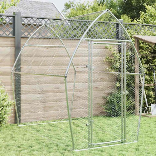 Cage pour poules argenté