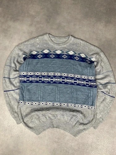 Pull fin maille vintage coton